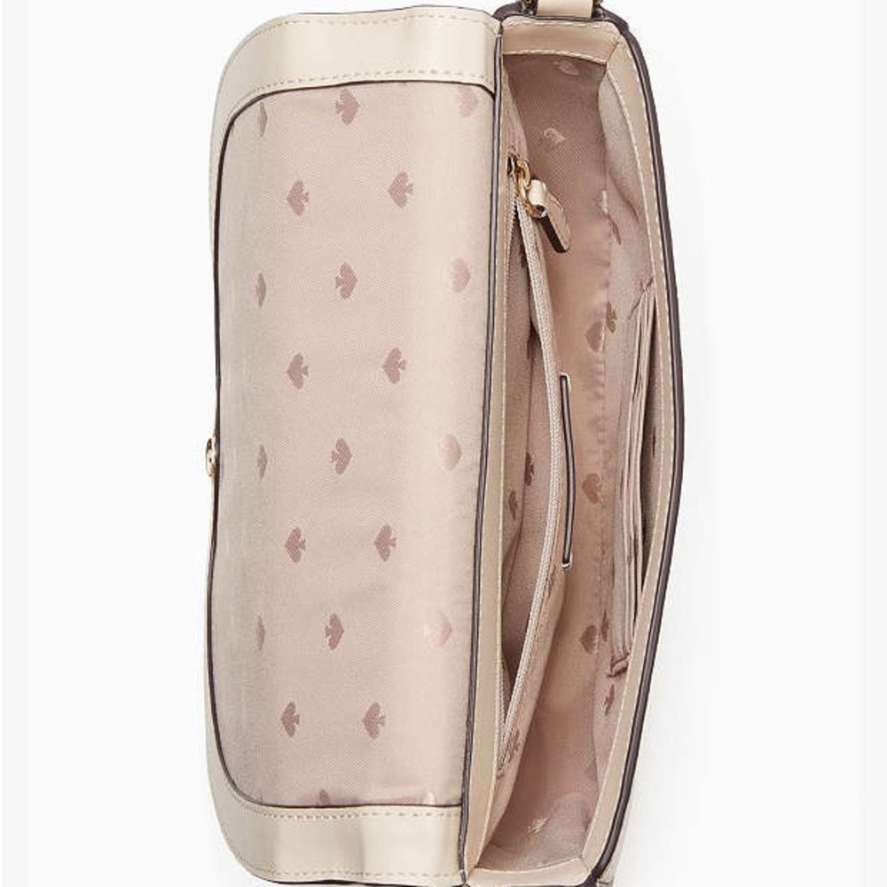 Kate Spade β οΈ Luna Crescent Crossbody K9490 CROCODILE π Embossed bare (960) PS5 - Picture 4 of 5